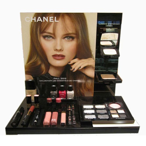 Promotional acrylic cosmetics merchandiser display unit