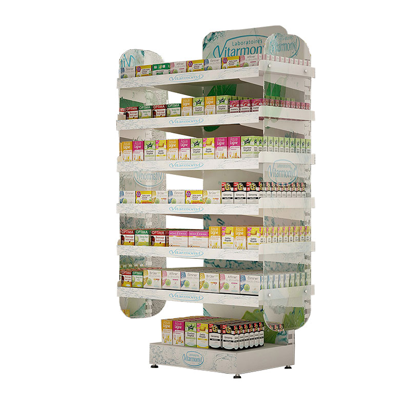 Metal cosmetics display racks manufacturer