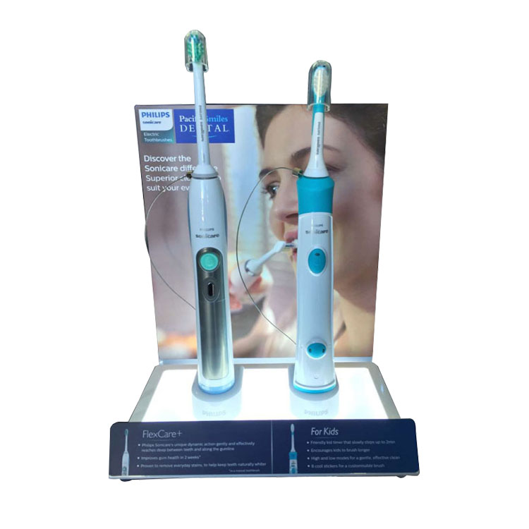 Metal electric tooth brush display stand australia