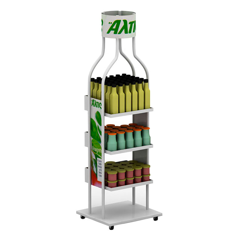 Metal wine product display stand rack