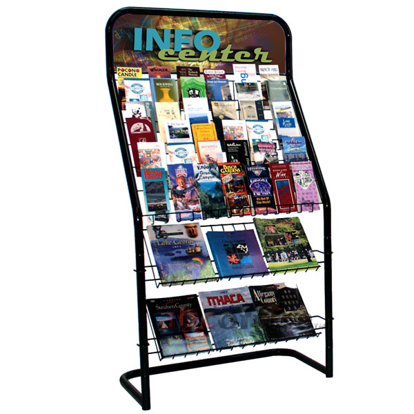 Metal book magazine brochure display stand