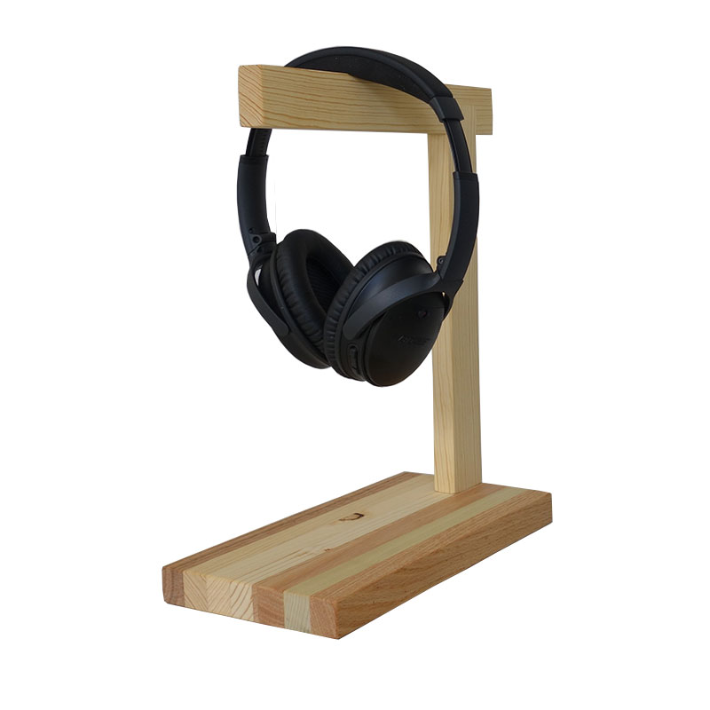 Wood electronics headset display stand fixtures