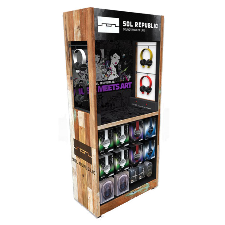 Wood headset display rack for sale 