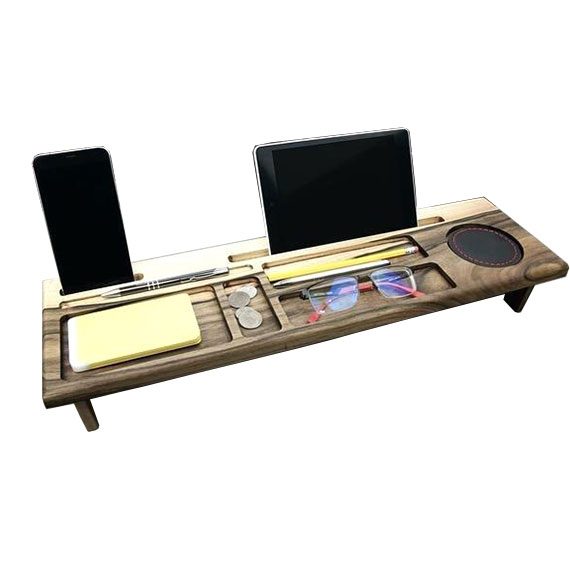 Wood retail tablet pc display holder