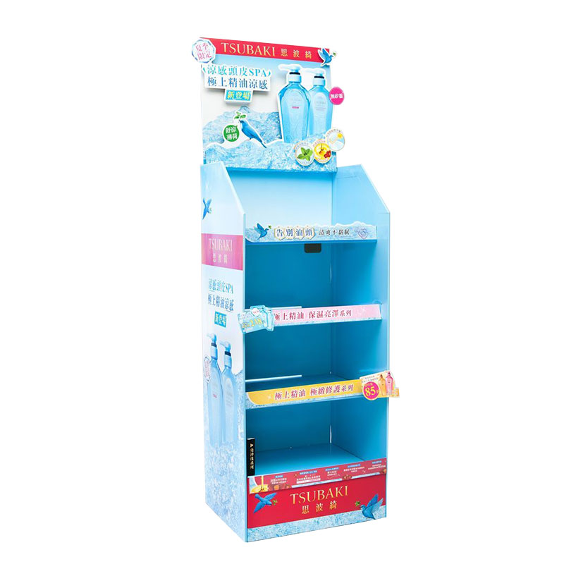 Floor standing retail cardboard display rack