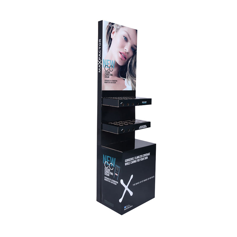 Cardboard cosmetics display stand design