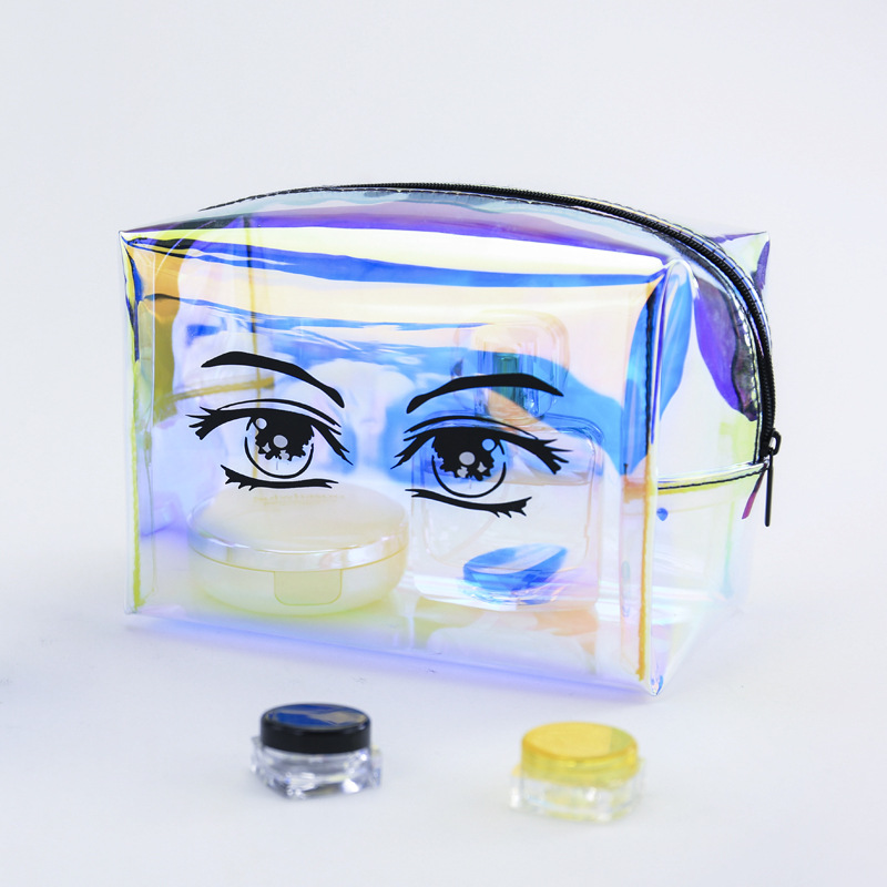 fashionable laser magic color cosmetics makeup bag