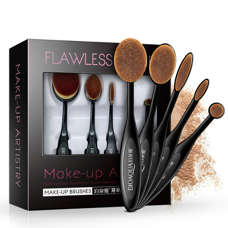 Cosmetics brush set for foundation powder