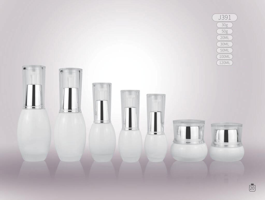 Cosmetics glass bottle containers