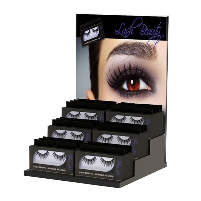 Acrylic eyelash display stand retail unit