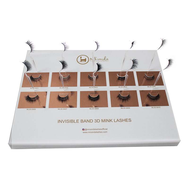 Acrylic eyelash display stand with sticks