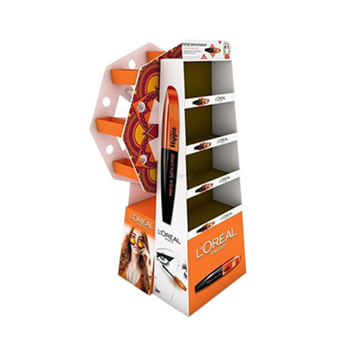 Cardboard cosmetics makeup display retail units