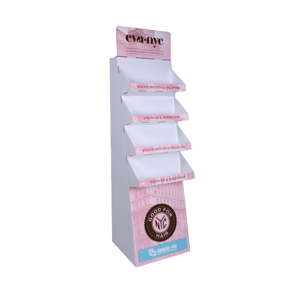 Cardboard cosmetics POS display stand units