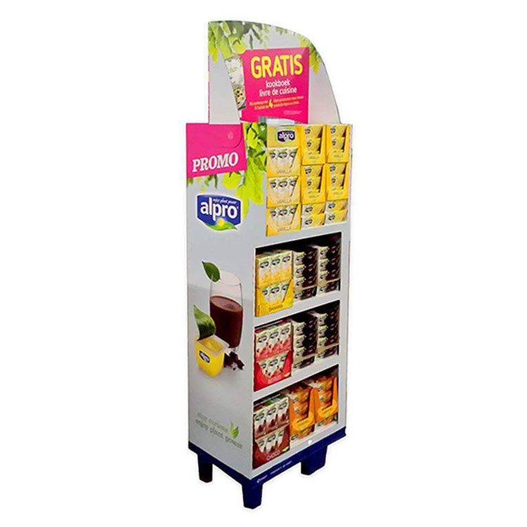 Cardboard pop product display stands rack