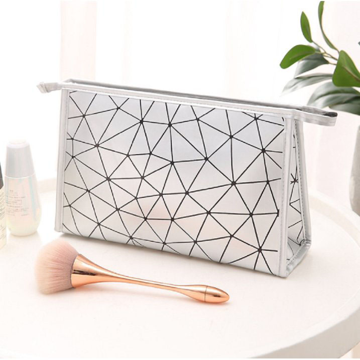  PU Leather Travel Makeup Organizer Bag - Elegant Cosmetic Pouch with Zipper, Portable Toiletry Beauty Case Handbag5