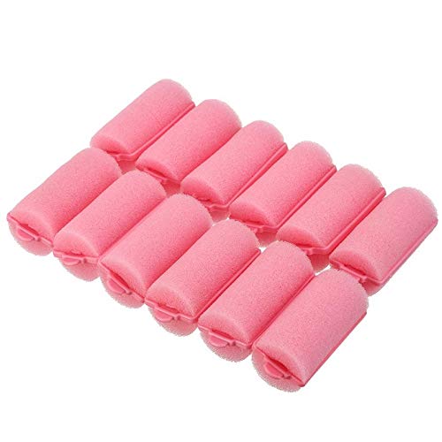 Foam Sponge Hair Rollers - Soft Sleeping Flexible Styling Curlers for Hair Styling (Pink)jpg